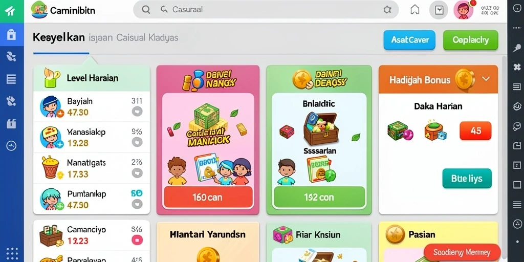 Screenshot memperlihatkan antarmuka permainan yang menarik.