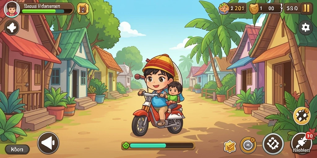 Screenshot menunjukkan tema slot yang menarik dan penuh warna.